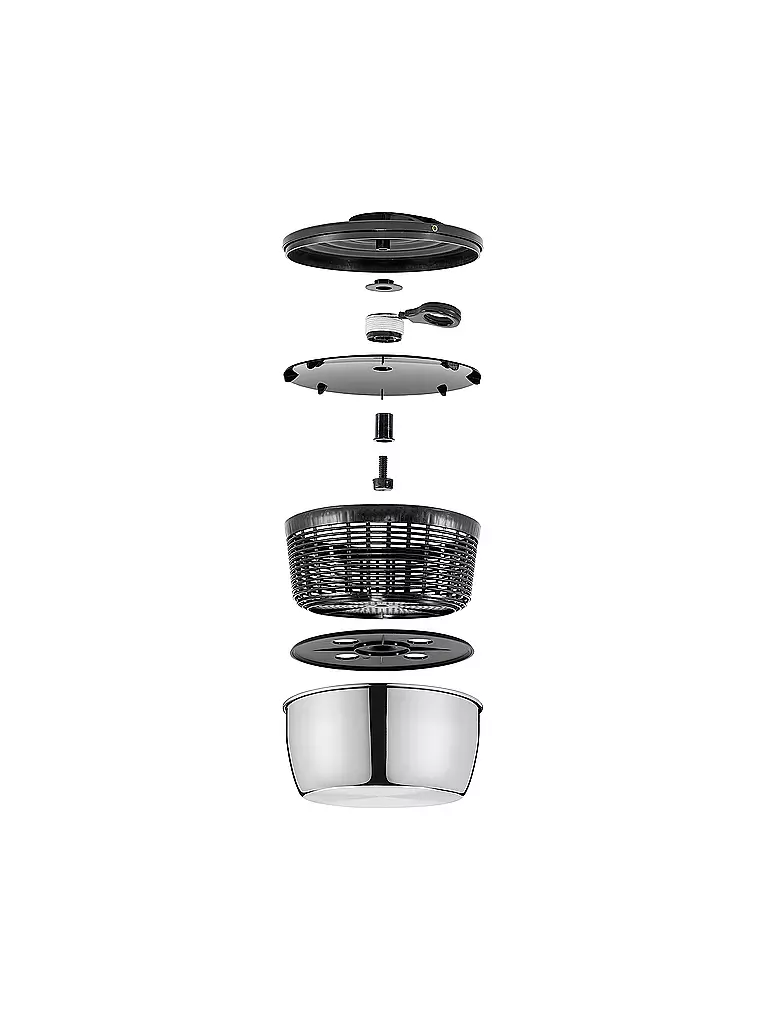 KÜCHENPROFI | Centrifugadora de ensalada WAVE 24,5cm acero inoxidable | 