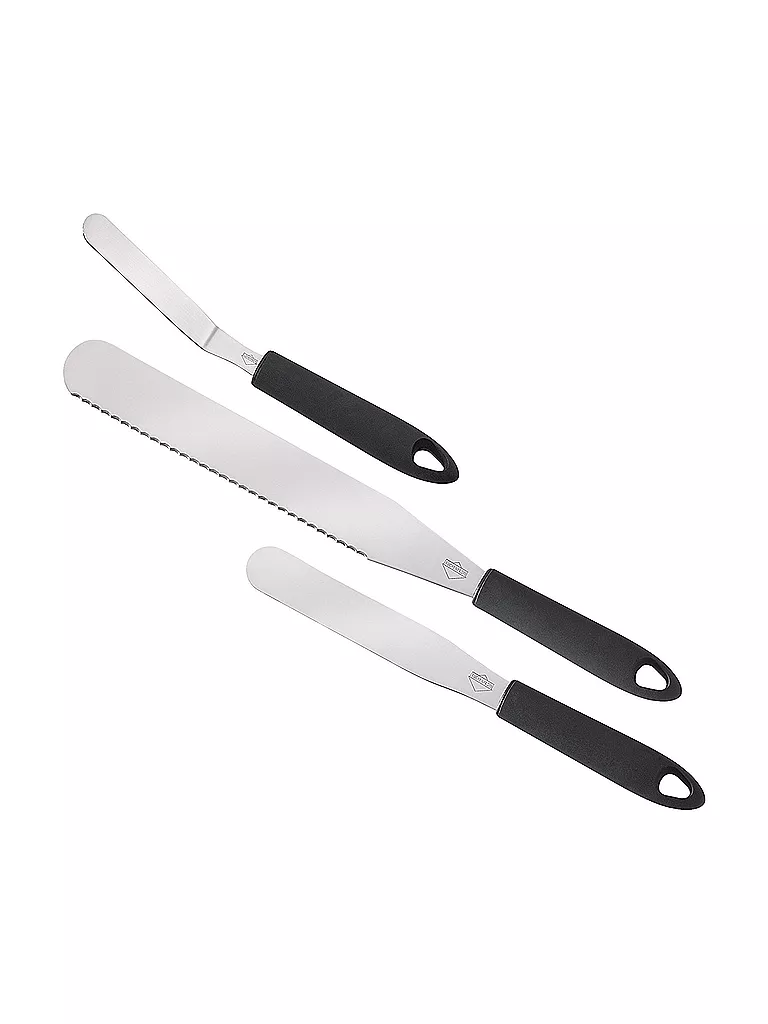 KÜCHENPROFI | Juego de cuchillos de repostería de 3 piezas (acero inoxidable) | Plata