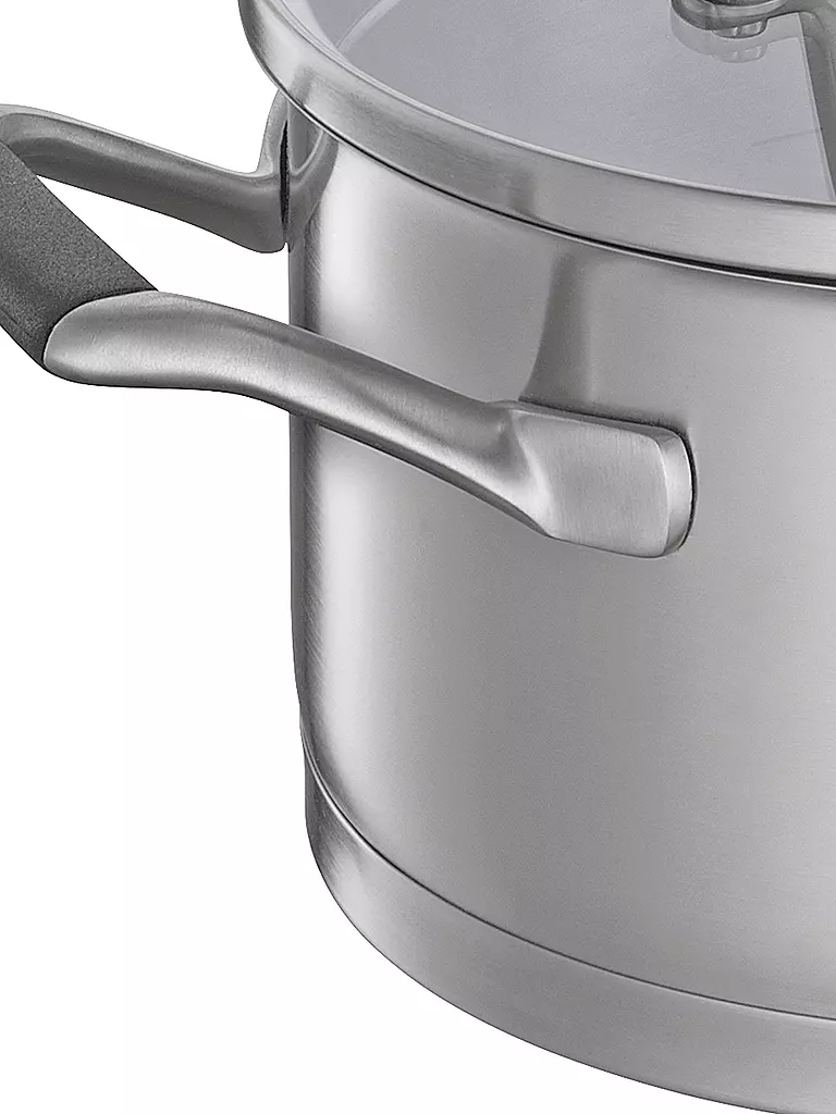 KÜCHENPROFI | Kochtopf  16cm/1,7l BOLOGNA Edelstahl/Schwarz | Plata