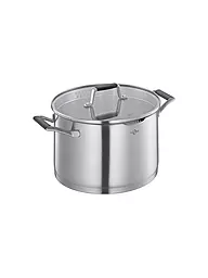 KÜCHENPROFI | Olla  24cm/6,7l BOLOGNA Acero inoxidable/Negro | Plata