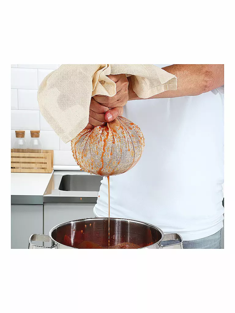 KÜCHENPROFI | Paño para colar 80x65cm algodón / natural | Crema
