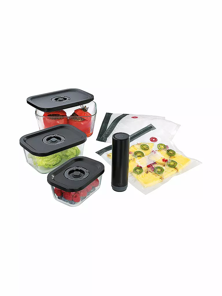 KÜCHENPROFI | Set de inicio de vacío EASYFRESH de 7 piezas | Negro
