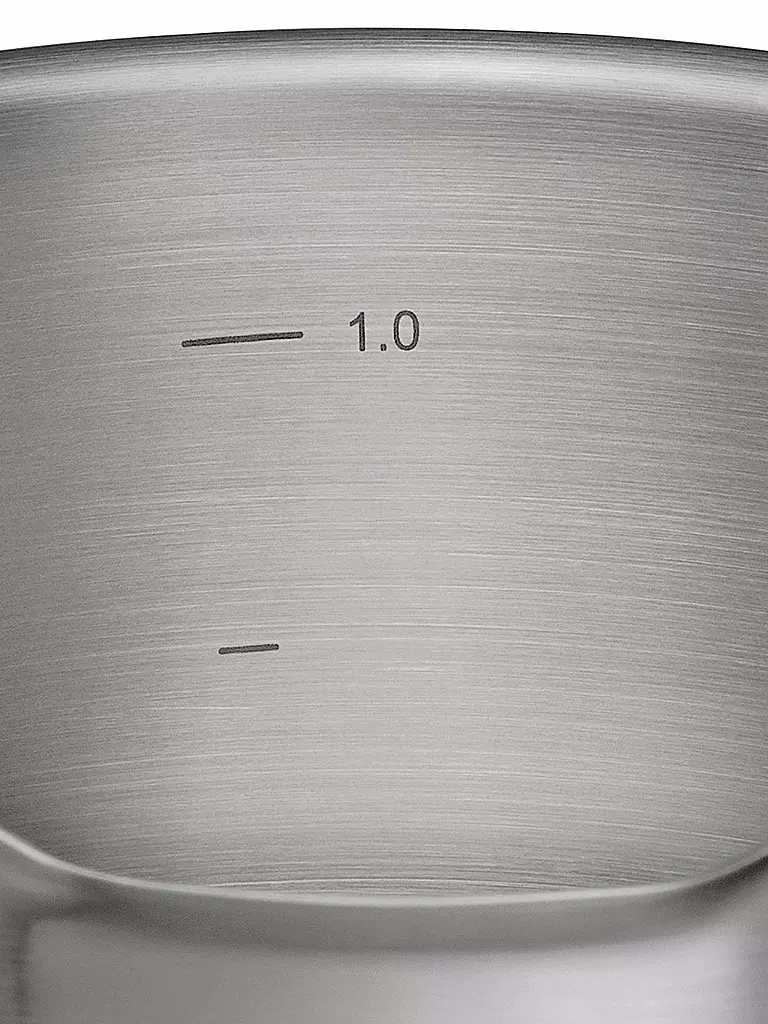 KÜCHENPROFI | Stielkasserolle 16cm/1,5l  BOLOGNA Edelstahl /Schwarz | Plata