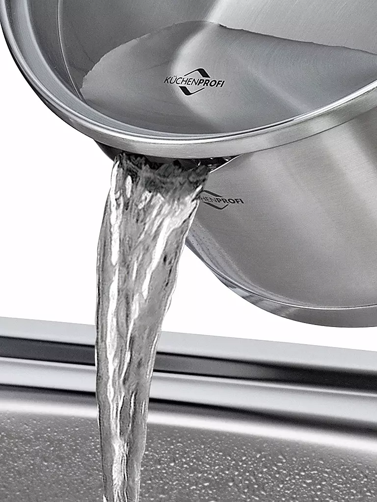 KÜCHENPROFI | Stielkasserolle 16cm/1,5l  BOLOGNA Edelstahl /Schwarz | Plata