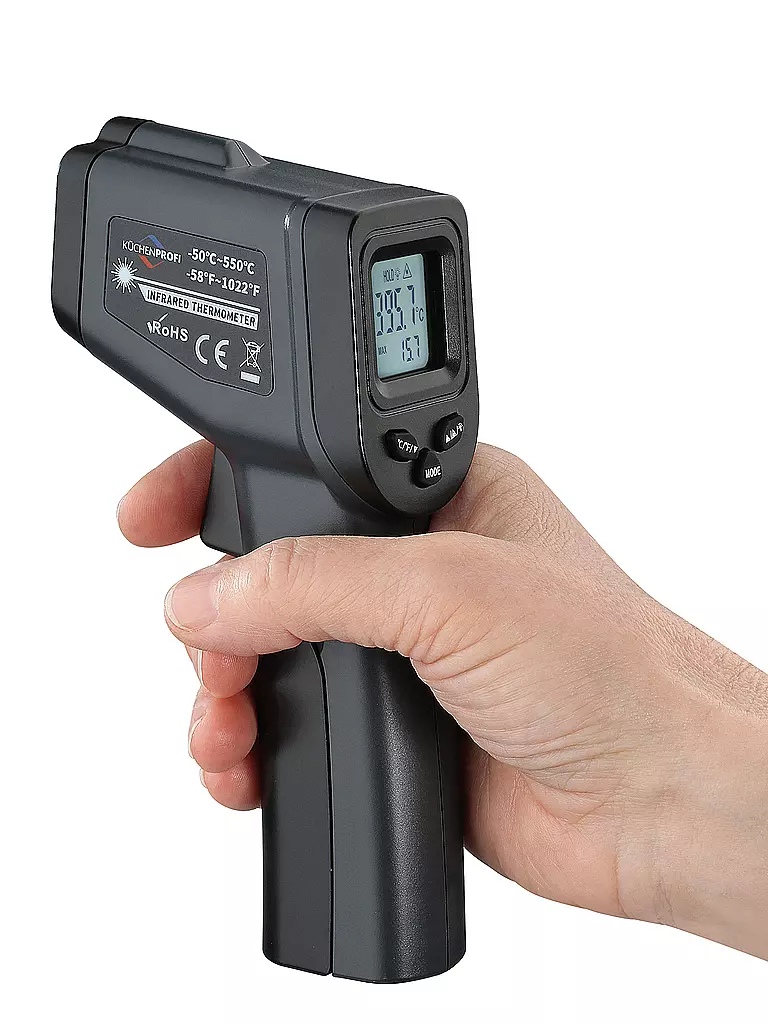 KÜCHENPROFI | Termómetro infrarrojo -50-550C | Negro