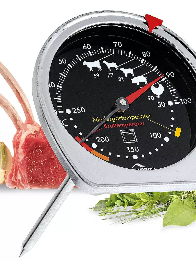 KÜCHENPROFI | Termómetro para horno/asado 14cm Negro | Negro
