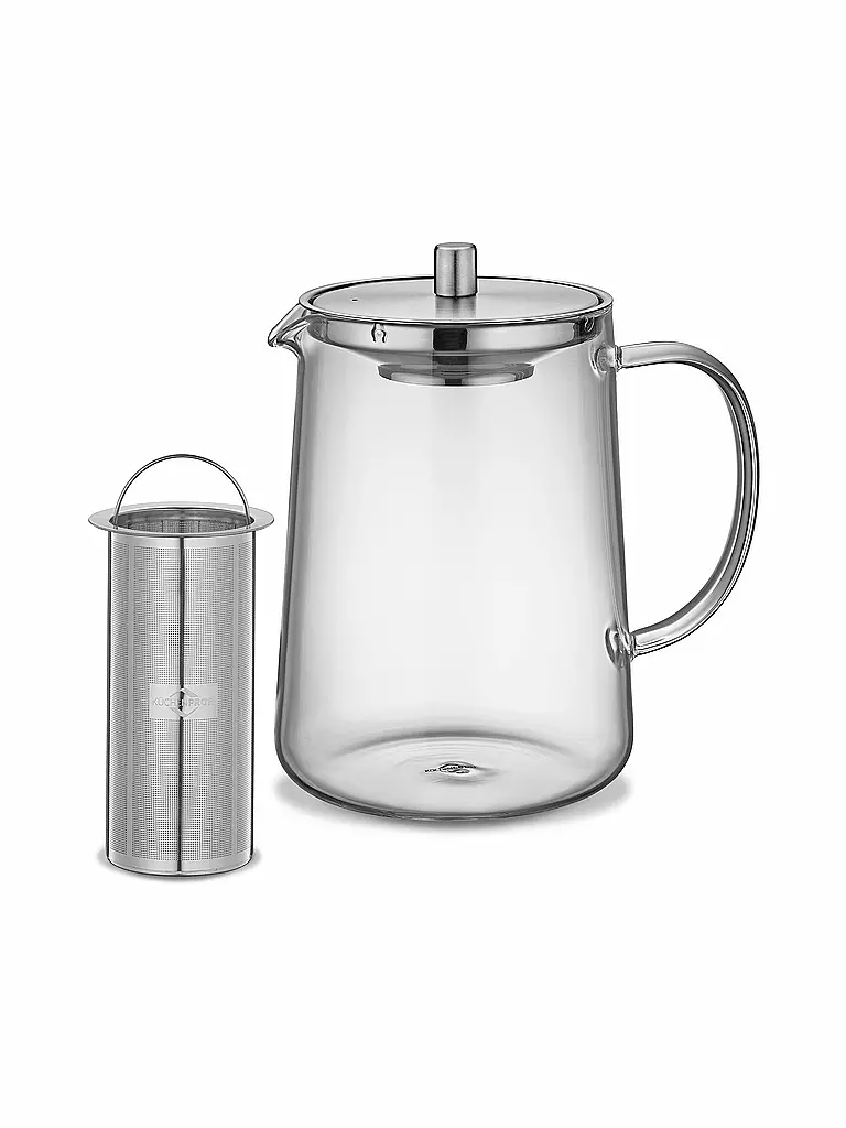 KÜCHENPROFI | Teteras 1,2l ASSAM Vidrio/Acero inoxidable | Transparente
