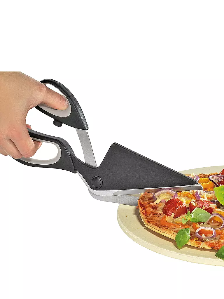 KÜCHENPROFI | Tijeras para pizza de 27 cm de acero inoxidable / negro | 