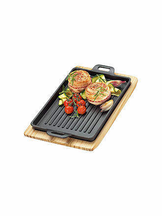 KÜCHENPROFI | Plato para parrilla/servir 32x22xm de hierro fundido / Negro