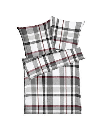 KAEPPEL | Ropa de cama de franela MADRAS KARO 70x90cm/140x200cm Rubí