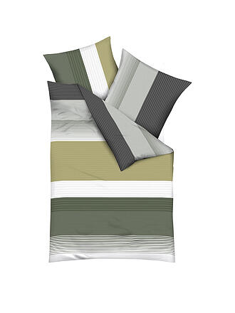 KAEPPEL | Ropa de cama de franela PROGRESS 70x90cm/140x200cm Oliva
