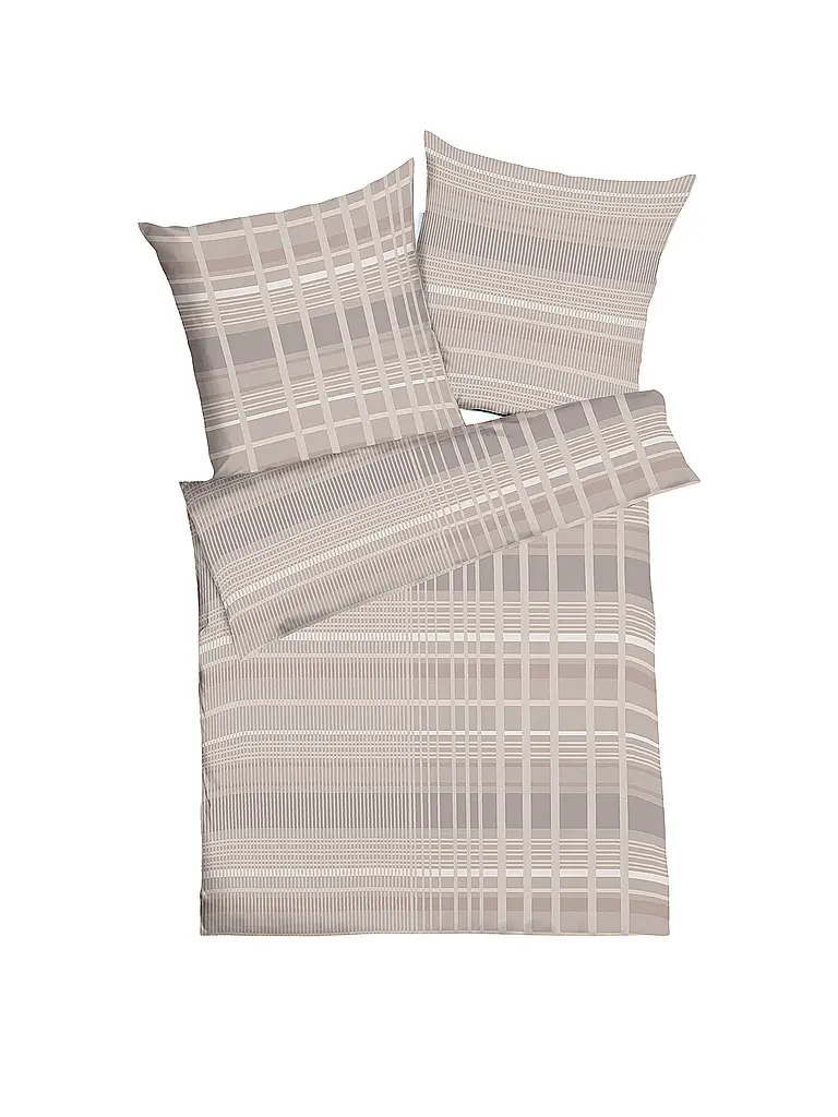 KAEPPEL | Ropa de cama de franela 70x90cm/140x200cm JARIN Nougat | Marrón claro