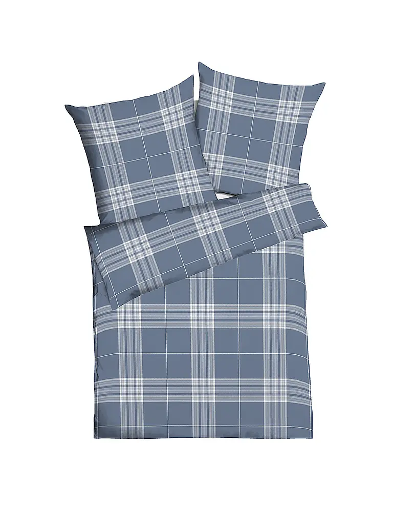 KAEPPEL | Ropa de cama de franela 70x90cm/140x200cm PURE Azul | Azul oscuro