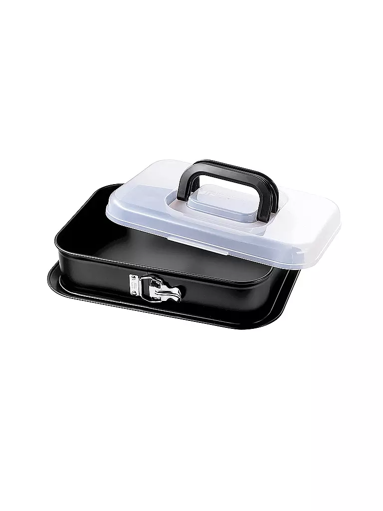 KAISER | Molde desmontable rectangular con tapa 35x24cm Antiadherente Negro | Negro