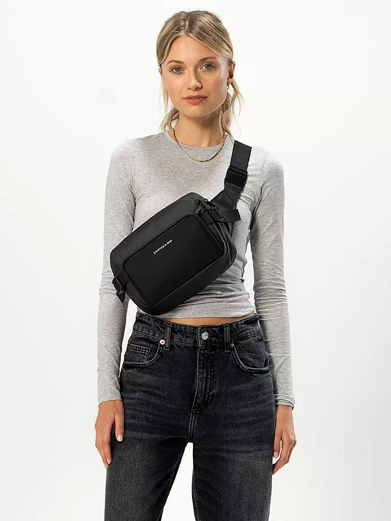 KAPTEN & SON | Bolso - Bandolera LISBON CROSSBODY, expandible | schwarz