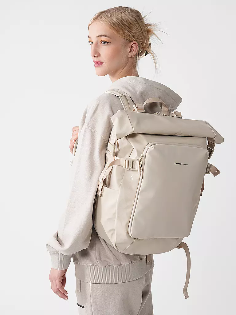 KAPTEN & SON | Mochila LISBON, expandible | beige