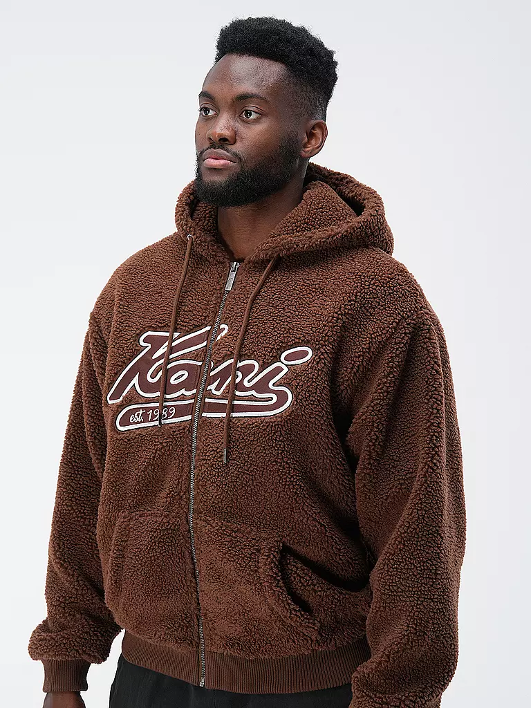 KARL KANI | Jacke in Felloptik  | Marrón