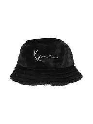 KARL KANI | Sombrero de pescador - Bucket Hat con aspecto de piel | Negro