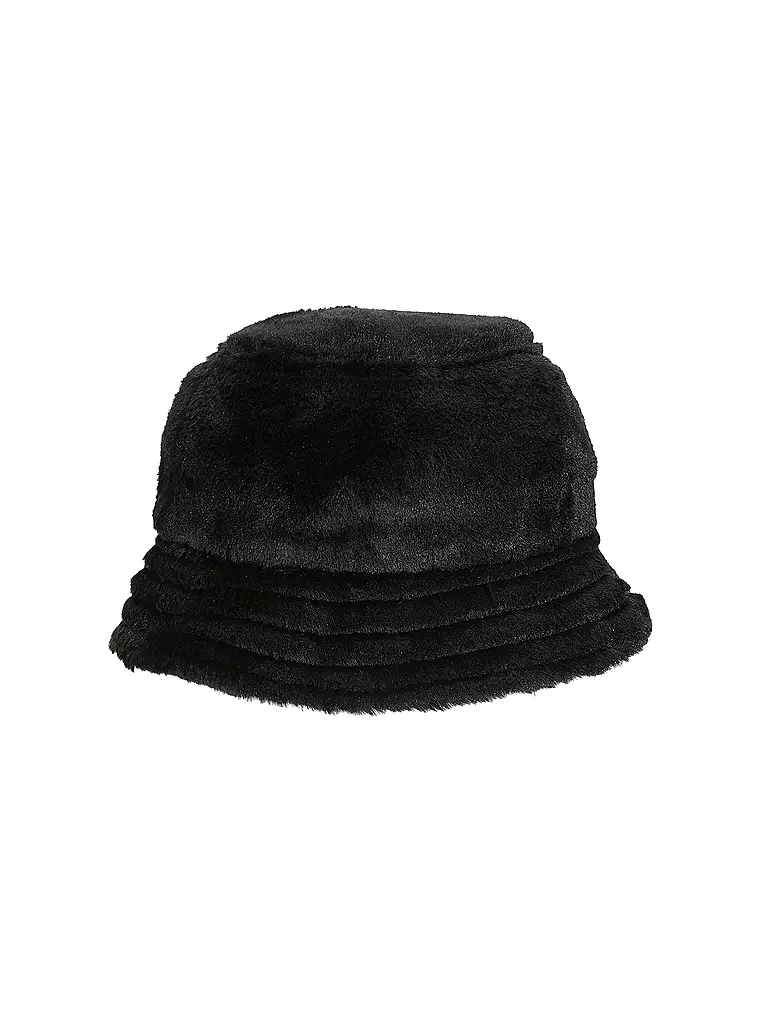 KARL KANI | Sombrero de pescador - Bucket Hat con aspecto de piel | Negro
