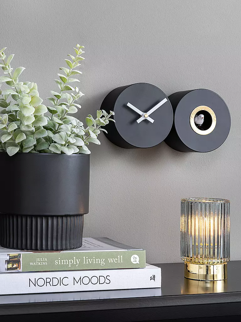 KARLSSON | Reloj de pared CUCKOO DUO Black | Negro