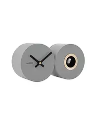 KARLSSON | Reloj de pared CUCKOO DUO Jungle Green | Gris claro