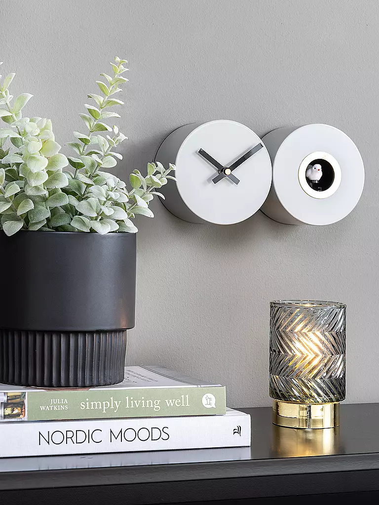 KARLSSON | Reloj de pared CUCKOO DUO Grey | Gris claro
