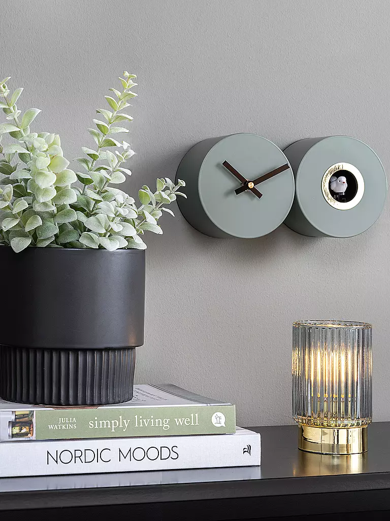 KARLSSON | Reloj de pared CUCKOO DUO Jungle Green | Verde oscuro