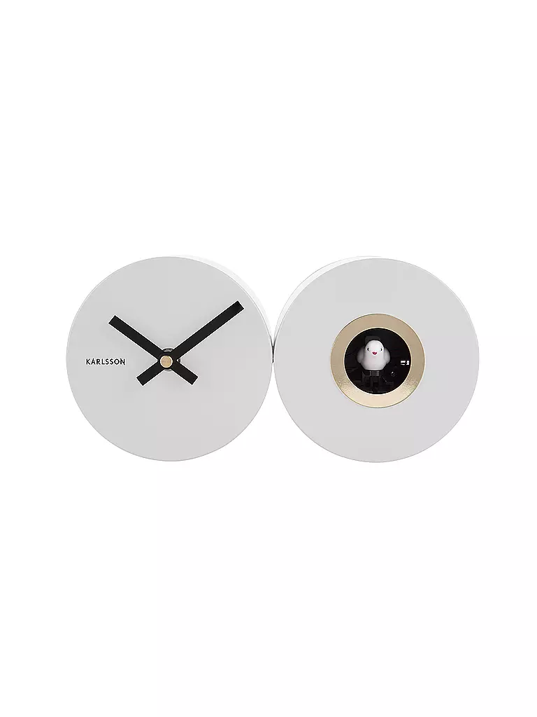 KARLSSON | Reloj de pared CUCKOO DUO White | Blanco