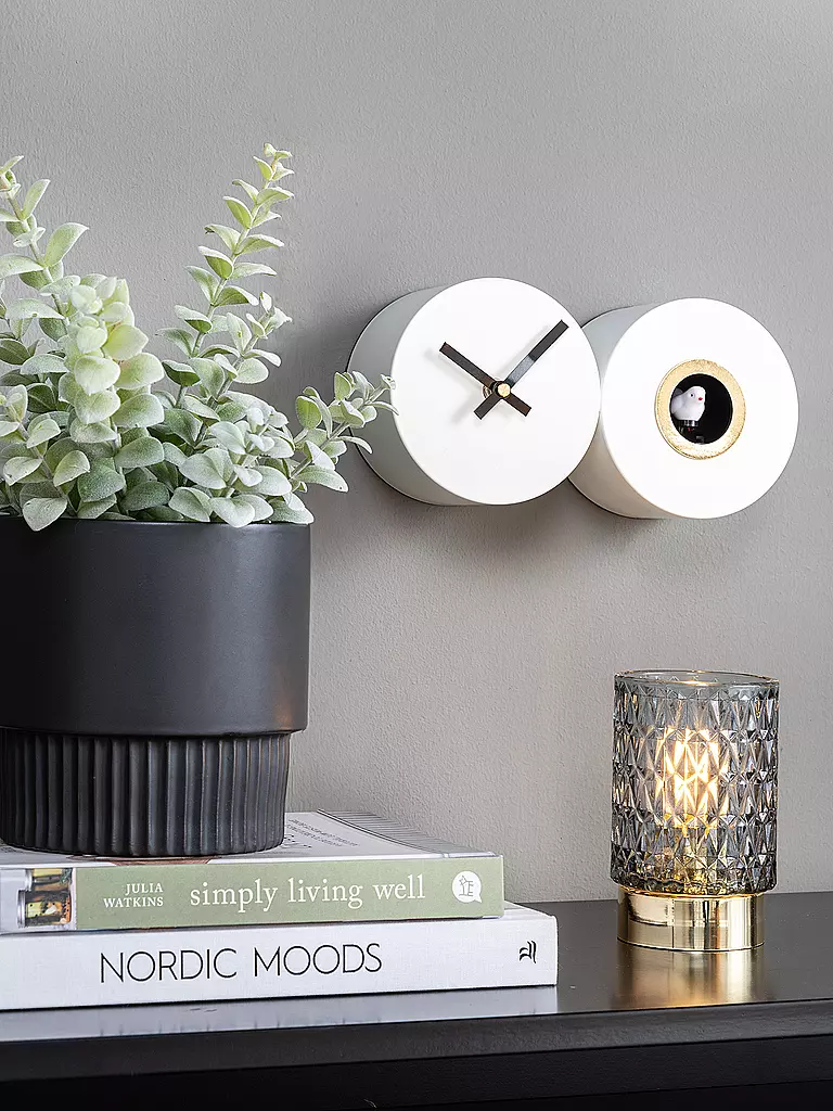 KARLSSON | Reloj de pared CUCKOO DUO White | Blanco