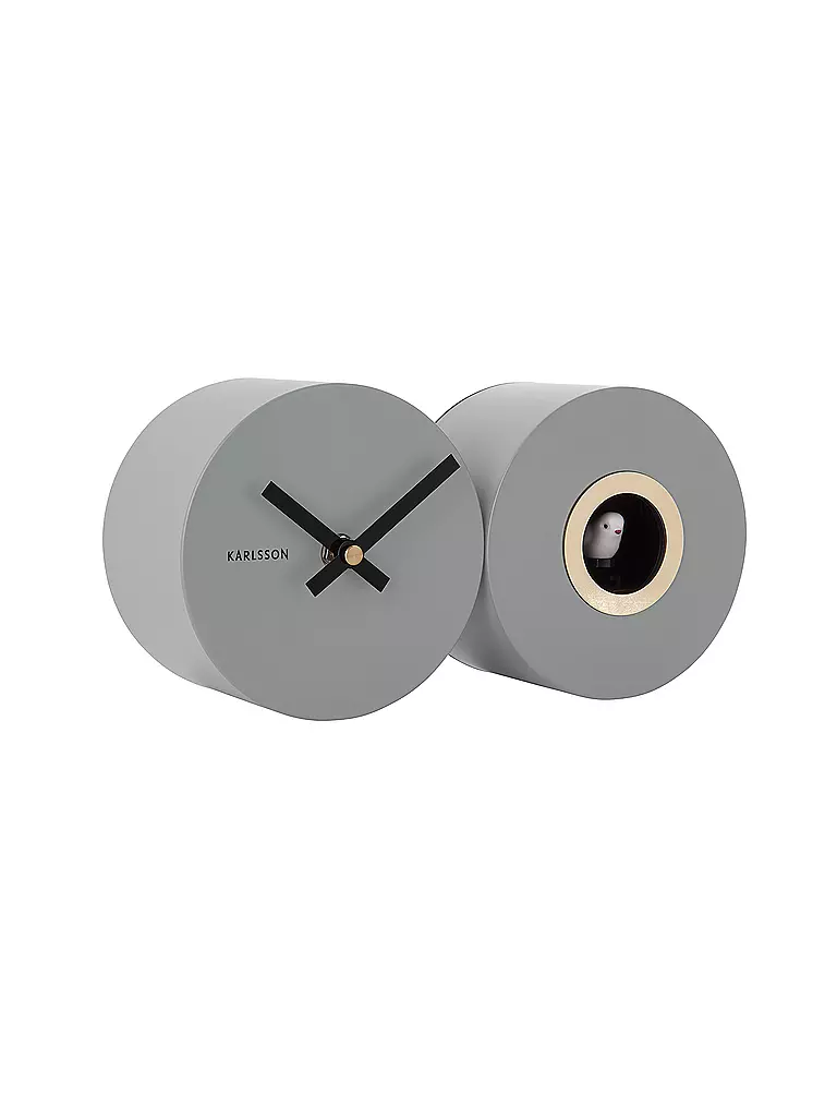 KARLSSON | Wanduhr CUCKOO DUO Grey | Gris claro