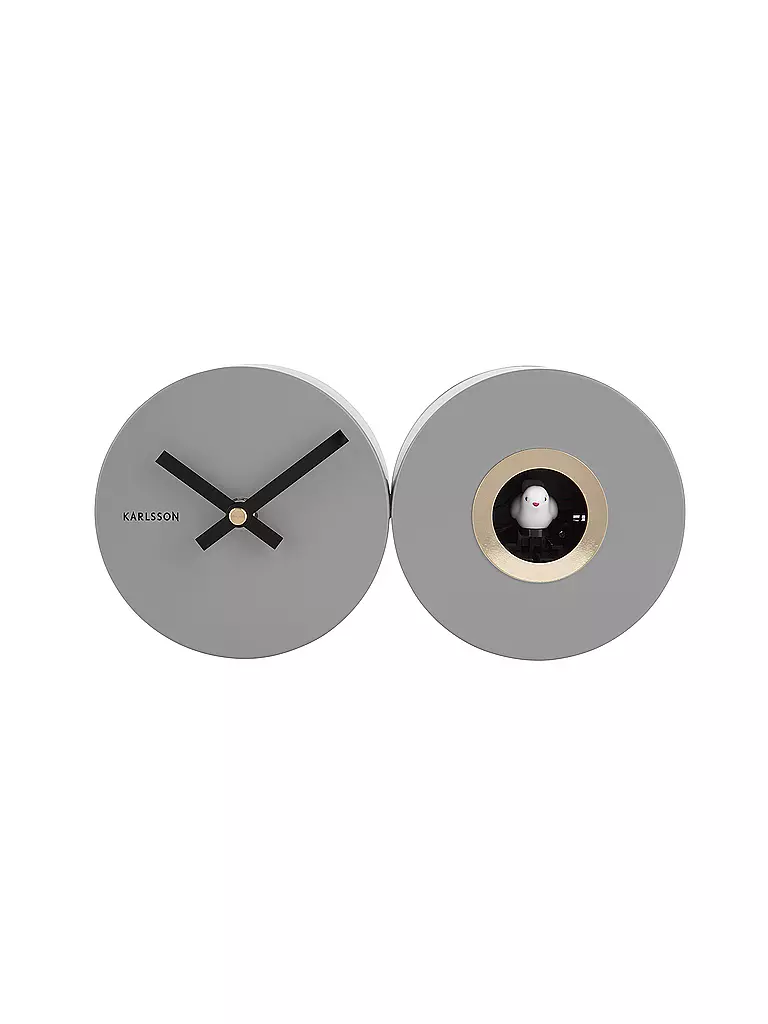 KARLSSON | Wanduhr CUCKOO DUO Grey | Gris claro