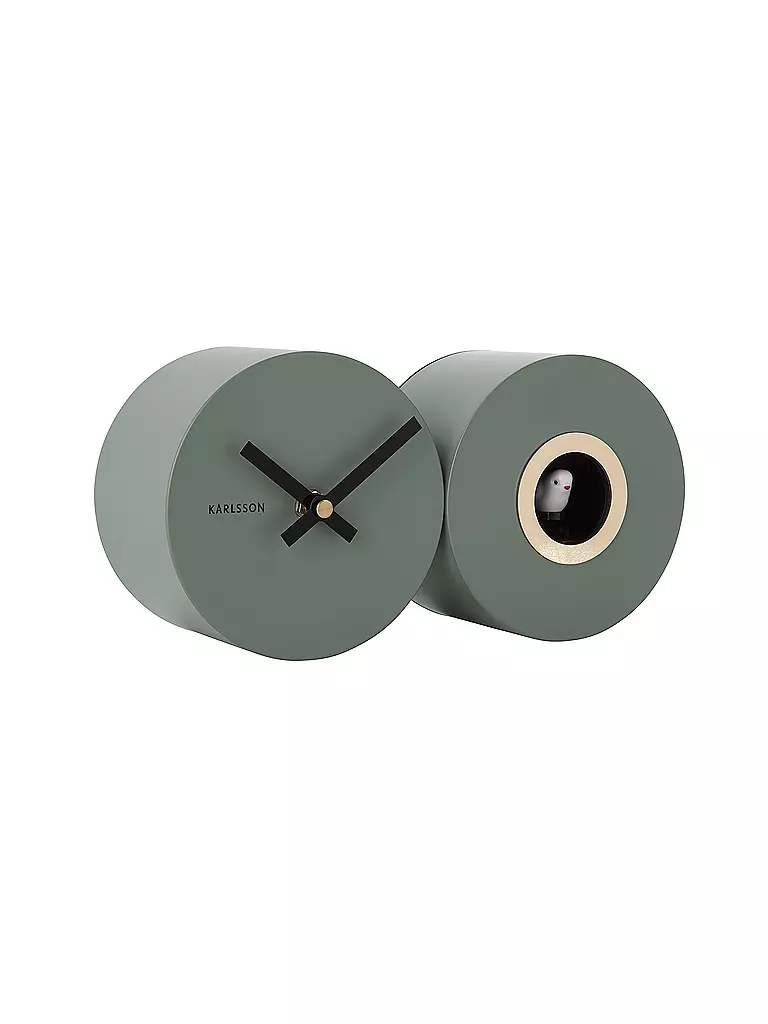 KARLSSON | Wanduhr CUCKOO DUO Jungle Green | Verde oscuro