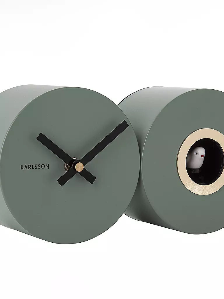 KARLSSON | Wanduhr CUCKOO DUO Jungle Green | Verde oscuro