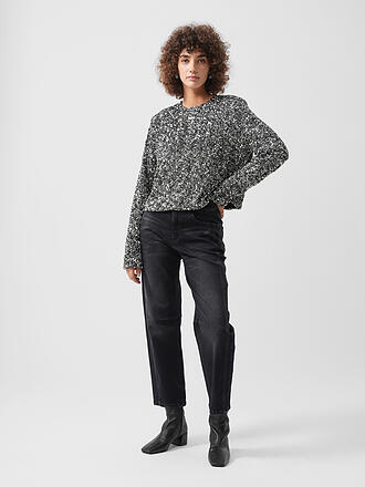 KARO KAUER | Nombre del producto: Camiseta de manga larga SEQUINS SILVER