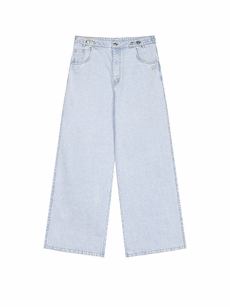 Karo Kauer Jeans de corte ancho azul claro