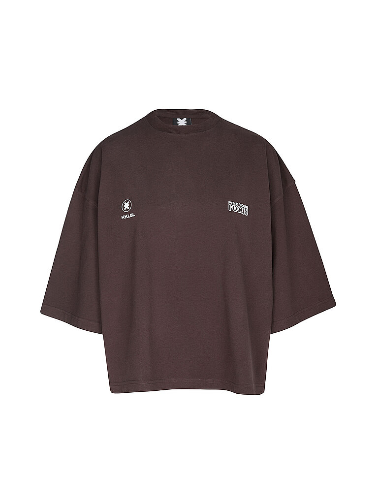 Camiseta corte cropped marrón M