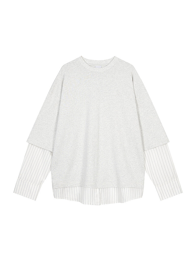 Camiseta de manga larga gris claro XS