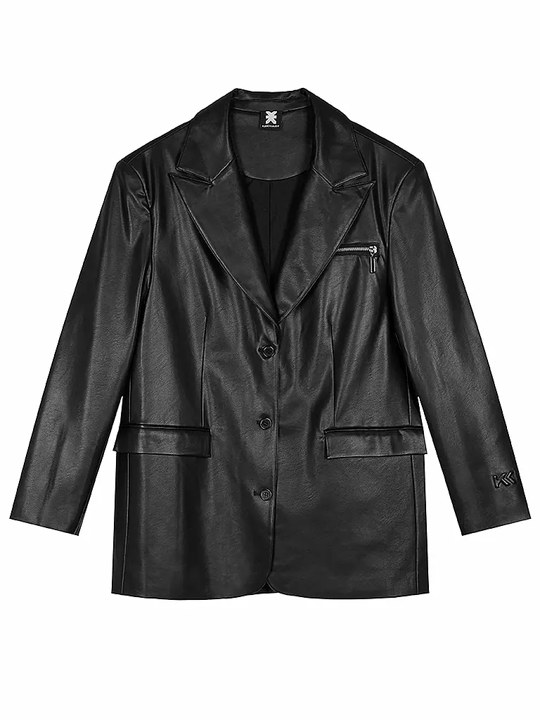 KARO KAUER | Blazer con aspecto de cuero | Negro