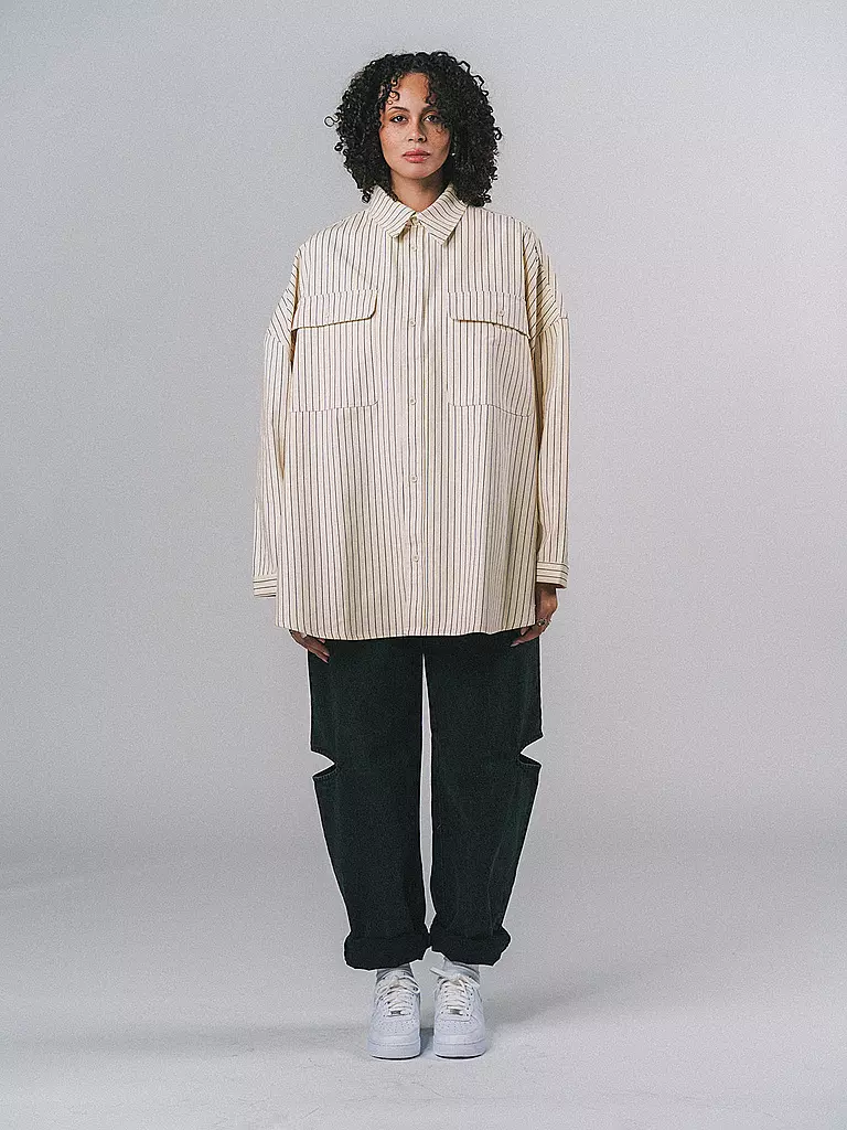 KARO KAUER | Blusa camisera | Blanco