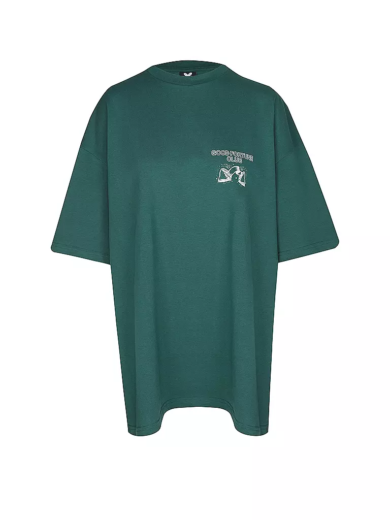 KARO KAUER | Camiseta de corte oversized GOOD FORTUNE | Verde oscuro