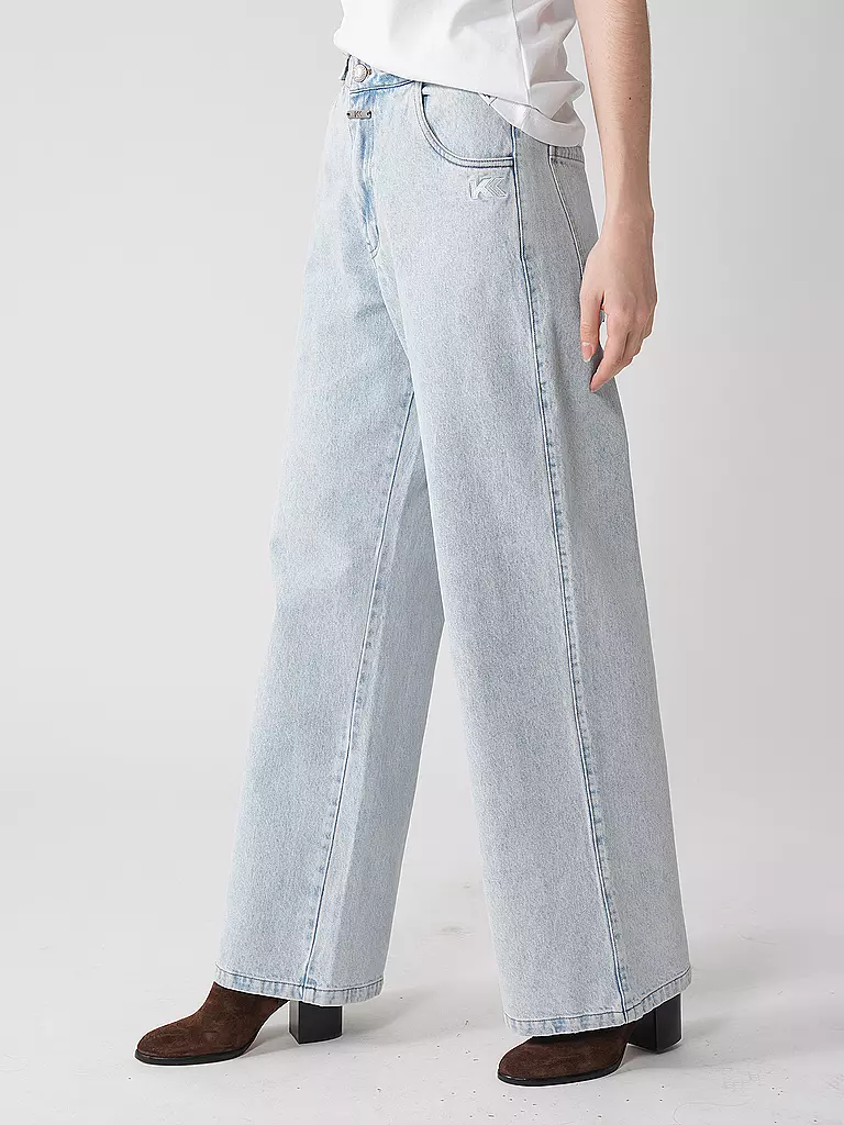 KARO KAUER | Jeans de corte ancho | Azul claro