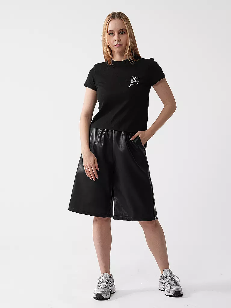 KARO KAUER | Shorts con aspecto de cuero | Negro