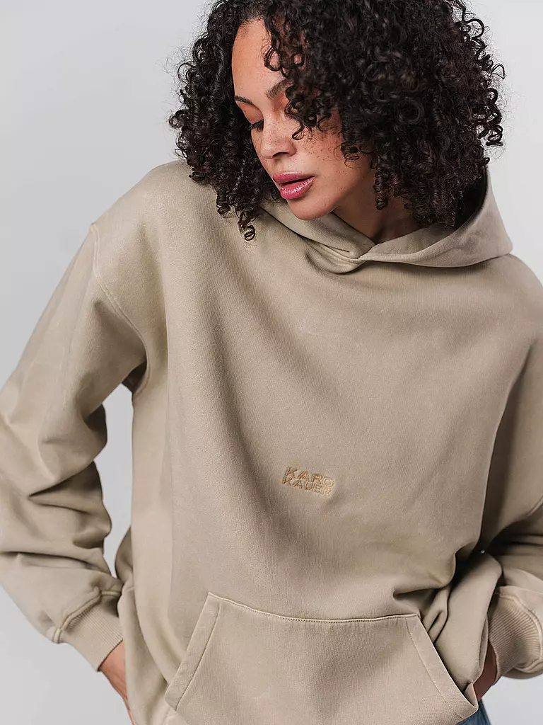 KARO KAUER | Sudadera con capucha - Hoodie | Beige