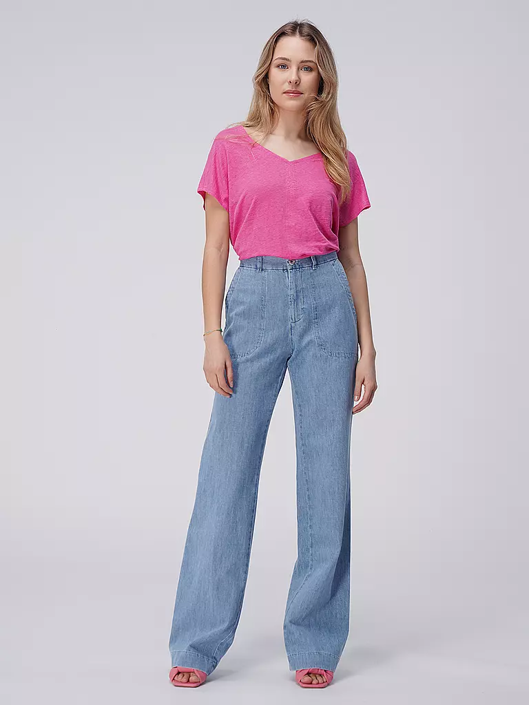 KATESTORM | Leinenshirt | Fucsia