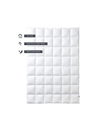 KAUFFMANN | Edredón de plumón con casetes "Premium 750" 140x220cm (580g cálido)