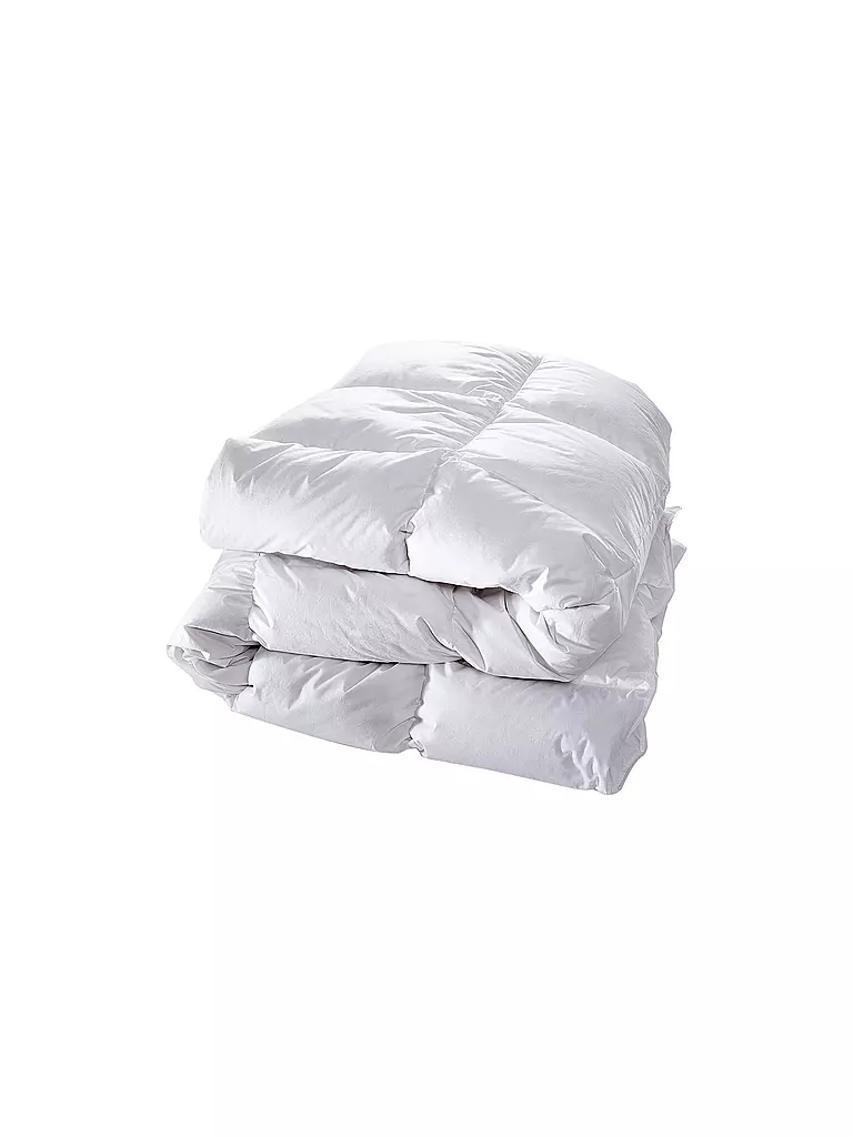 KAUFFMANN | Edredón de plumón "Superior" 200x200cm (930g Cálido) | Blanco