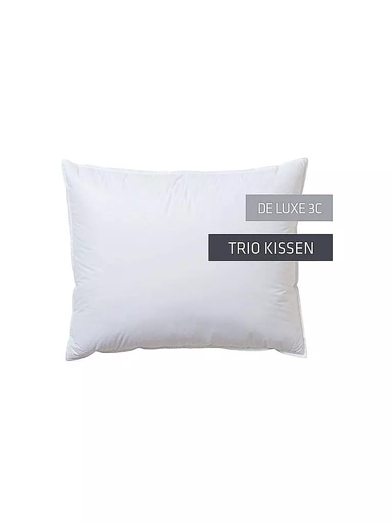 KAUFFMANN | Trio-Kissen "De Luxe 3C" 70x90cm (900g/2x100g) | Blanco