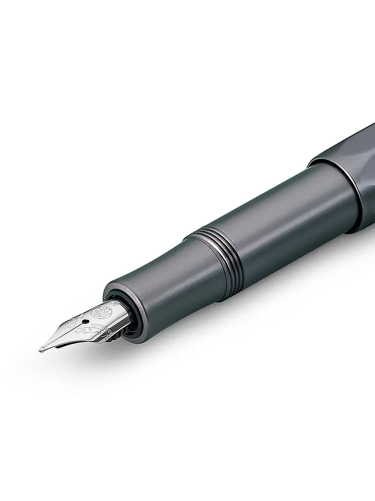 KAWECO | Pluma estilográfica Al Sport 0,9 mm Raw Medium | Plata