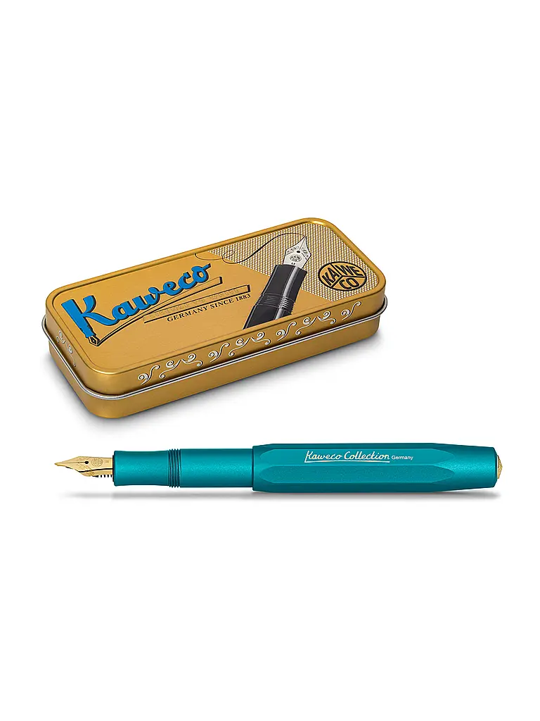 KAWECO | Pluma estilográfica Collection Iguana Blue Ancho | 