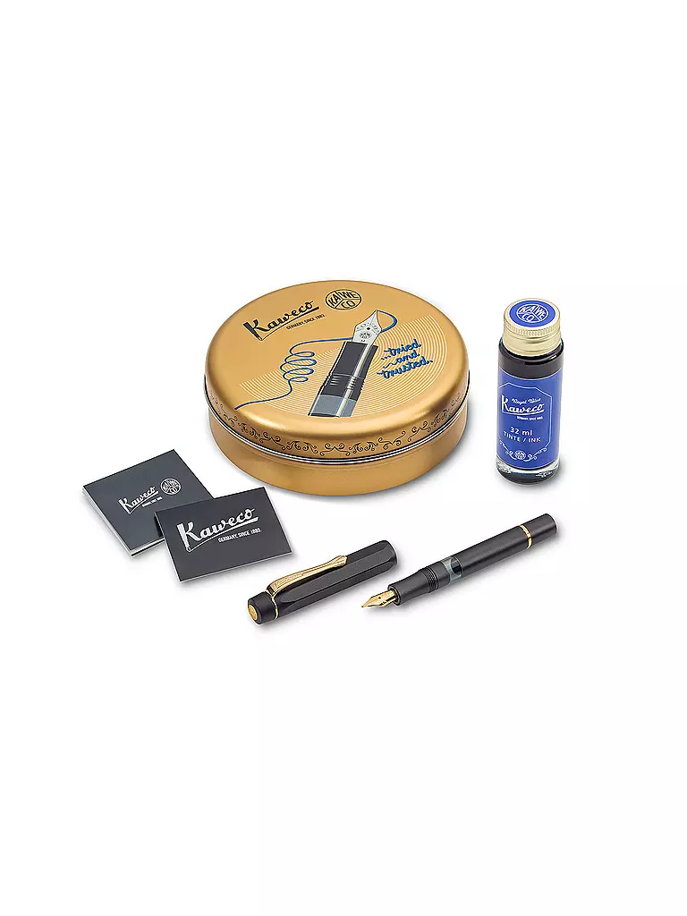 KAWECO | Pluma estilográfica Pioston Sport Al Black/Gold M | 